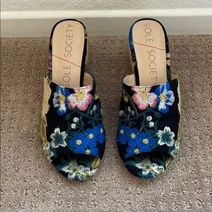Sole Society floral heels